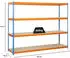 Proregal Wood Yeti Four Schwerlastregal 200x150x60cm 400kg Blau-Orange (PR_RS20-12)