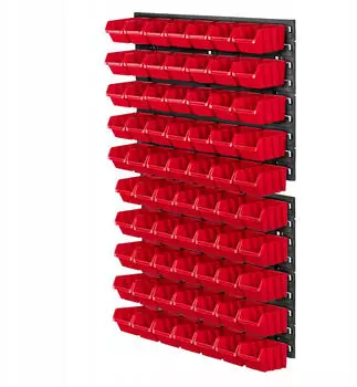 Kadax Werkstattwandregal Kunststoff UV-resistent 58x78cm Rot (K7717)
