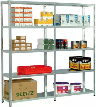 REGALWERK RUDI Schraubregal Anbauregal 250kg 3000x875x400mm 7 Stahl-Fachböden (B5-22709-40)