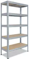 shelfplaza PRO 155x50x30 cm Schwerlastregal in verzinkt mit 5 B&ouml;den und 200 kg
