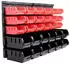 Trutzholm Stapelboxen mit Wandregal 32-tlg. Kleinteilemagazin, Rot (282)