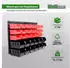 Trutzholm Stapelboxen mit Wandregal 32-tlg. Kleinteilemagazin, Rot (282)