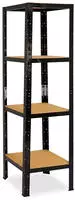 shelfplaza BLACK 200x23x23 cm Schwerlastregal in schwarz mit 4 B&ouml;den und 175 kg