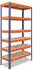 Shelfplaza PRO Schwerlastregal 230x120x60cm Metall blau-orange 6 Böden (51123601226)