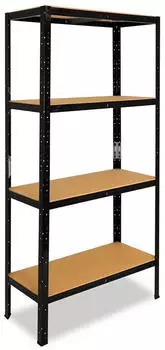 Shelfplaza BLACK Schwerlastregal Metall 155x90x30cm 4 B&ouml;den 175kg/Boden (41315300914)