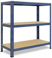 shelfplaza HOME 100x40x60 cm Schwerlastregal in blau mit 3 B&ouml;den und 175 kg...
