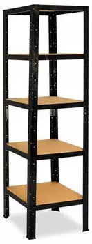 Shelfplaza BLACK Schwerlastregal 200x45x45cm Stahl schwarz 5 B&ouml;den (41320454515)