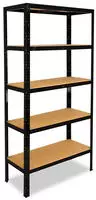 shelfplaza BLACK 180x45x23 cm Schwerlastregal in schwarz mit 5 B&ouml;den und 175 kg