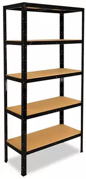 Shelfplaza BLACK Schwerlastregal Metall schwarz 180x45x23cm 5 B&ouml;den (41318234515)