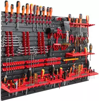 Botle Werkzeugwand 115x78cm Kunststoff mit Haken und Schubladen (KOM-ITBNN600x4-U3022)