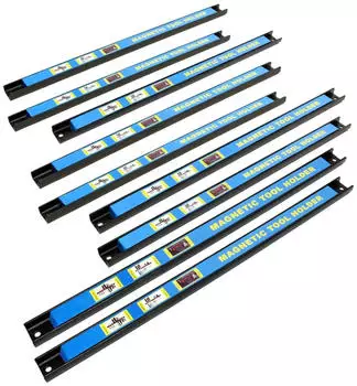 Wiltec Magnetleiste 9er-Set 46cm Werkzeughalter Stahl Wandmontage (63285)