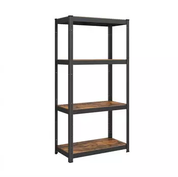 Songmics Schwerlastregal 4 Ablagen 80x160x40cm 520kg Vintage-Braun/Schwarz