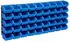 vidaXL Behälter-Set für Kleinteile mit Wandplatten 48-tlg. Blau/Schwarz (150805)