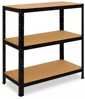Shelfplaza BLACK Schwerlastregal Metall schwarz 90x50x45cm 175kg/Boden (41309450513)