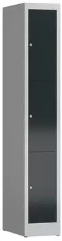 Steelboxx Schließfachschrank 3 Fächer 180x30x50cm lichtgrau/anthrazit (X-5203318)