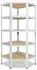 Shelfplaza HOME Eckregal Stahl weiß 200x70x45cm 5 Böden 175kg Traglast (4320450715C)