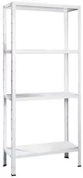 Schulte Steckregal PowerMAX 4 Fachb&ouml;den 180x80x40cm 65kg wei&szlig; (R7108-04-04)