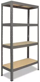 Shelfplaza PROFI Schwerlastregal 180x40x50cm Metall grau 4 B&ouml;den (5618500424)