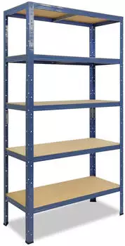 Shelfplaza HOME Schwerlastregal 180x90x60cm Metall Blau 5 B&ouml;den 175kg/Boden (4218600915)