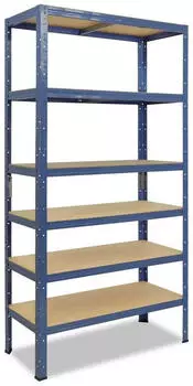 Shelfplaza HOME Schwerlastregal 180x80x50cm Stahl blau 6 B&ouml;den 145kg/Boden (4218500816)