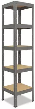 Shelfplaza PROFI Schwerlastregal 155x50x50cm Metall grau 5 B&ouml;den (5615500525)