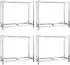 vidaXL Reifenregal 2 Böden 110x40x110cm Stahl Silbern 4 Stk. (3154231)
