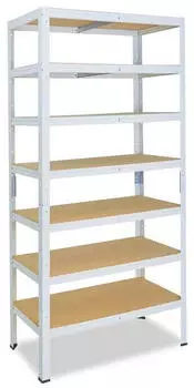 Shelfplaza HOME Schwerlastregal 230x70x50cm, 7 B&ouml;den, 125kg/Boden, wei&szlig; (4323500717)
