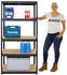 Proregal Slim Elephant M Schwerlastregal 5 Ebenen 180x90x60cm 350kg Schwarz