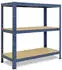 Shelfplaza HOME Schwerlastregal 90x40x50cm Metall blau 3 Böden (4209500413)
