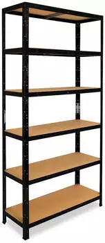Shelfplaza BLACK Schwerlastregal Metall 180x60x50cm 6 B&ouml;den 145kg/Boden (41318500616)