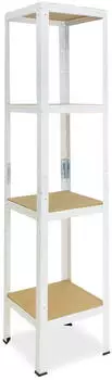 Shelfplaza HOME Schwerlastregal Metall wei&szlig; 155x45x45cm (4315454514)