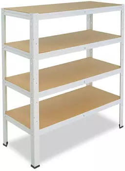 Shelfplaza HOME Schwerlastregal 100x120x45cm Metall, 4 B&ouml;den, 175kg/Boden (4310451214)