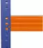 Shelfplaza PROFI Schwerlastregal 180x50x50cm Metall blau-orange 6 Böden (51118500526)