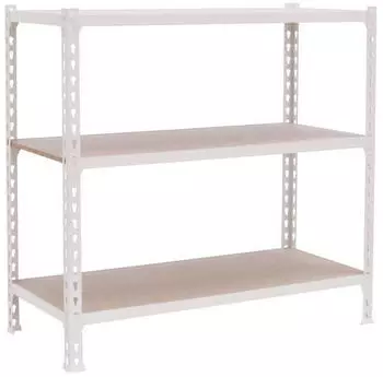 Proregal Small Muli Schwerlastregal 100x80x40cm 3 Fachb&ouml;den 150kg Wei&szlig; (PR_RS8-190)