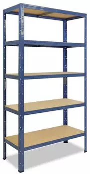 Shelfplaza HOME Schwerlastregal 155x120x40cm 5 B&ouml;den Blau Metall (4215401215)