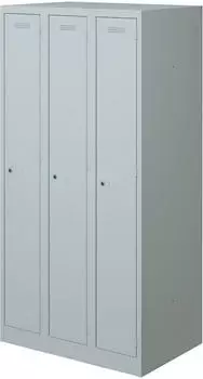 Bisley Primary Locker Garderobenschrank 3 F&auml;cher 900x500x1800mm lichtgrau (PL3050T1645)