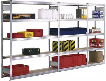REGALWERK BERT Großfachregal Anbaufeld, verzinkt, 5 Ebenen, 2000x1005x300mm, 250kg (B3-50511-30)