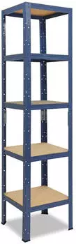 Shelfplaza HOME Schwerlastregal 200x50x50cm Metall Blau 5 B&ouml;den 175kg/Boden (4220500515)