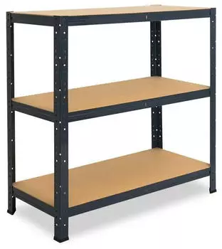 Shelfplaza HOME Schwerlastregal 90x50x30cm Anthrazit 3 B&ouml;den 175kg (4509300513)