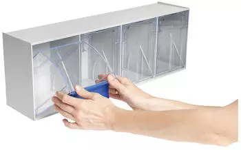 H&uuml;nersdorff MultiStore Riegel Nr. 4 schlagfester Kunststoff lichtgrau 601x171x206mm (460303)