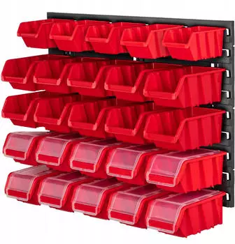 Kadax Werkstattwandregal Kunststoff UV-resistent 58x39cm, 25-tlg.