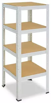 Shelfplaza HOME Schwerlastregal 100x40x40cm wei&szlig; 4 B&ouml;den (4310400414)