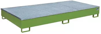 Bauer Regalwanne mit PE-Einsatz, Stahl, lackiert, Resedagr&uuml;n RAL 6011 (RW-GR 2700-2 PE)