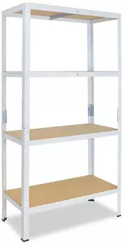 Shelfplaza HOME Schwerlastregal Metall wei&szlig; 155x40x50cm (4315500414)
