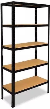 Shelfplaza BLACK Schwerlastregal Metall 180x100x45cm 5 B&ouml;den 175kg/Boden (41318451015)
