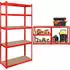Rebel Lagerregal Metall 5 Böden 180x90x40cm 750kg Rot (RB-1251R)
