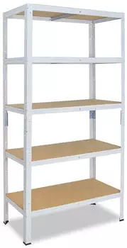 Shelfplaza HOME Metallregal Industrial Style 155x80x23cm 5 B&ouml;den 175kg/Boden wei&szlig; (4315230815)