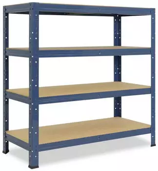 Shelfplaza HOME Schwerlastregal Metall blau 90x30x60cm 4 B&ouml;den (4209600314)