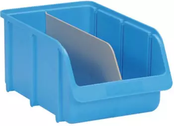 H&uuml;nersdorff L&auml;ngstrennsteg f&uuml;r Sichtlagerboxen PP, grau, Gr&ouml;&szlig;e 4 (674005)