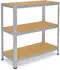 Shelfplaza HOME Schwerlastregal 100x45x50cm, Metall verzinkt, 3 Böden, 175kg/Boden (4110504513)